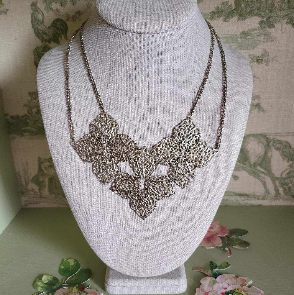 Goldtone Leaf Necklace